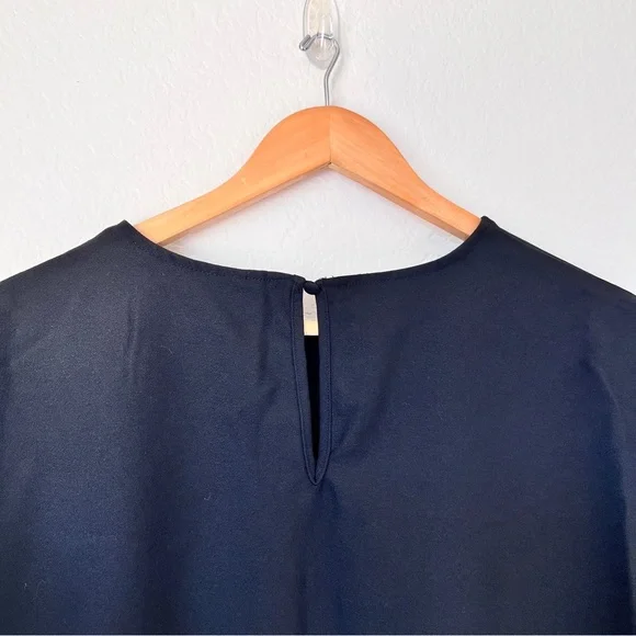 Who What Wear Black Boxy Short Sleeve Top Size Medium - Picture 6 of 7